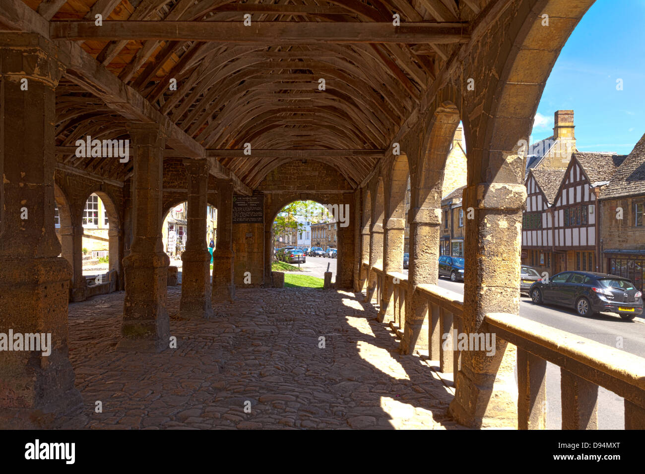 The Market Hall in the Cotswold village of Chipping Campden, Gloucestershire UK Stock Photo