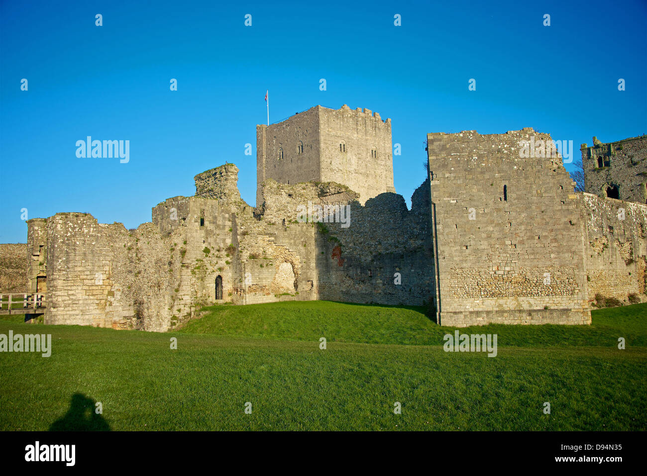 Porchester Castle, English Heritage, Hampshire UK Stock Photo Alamy