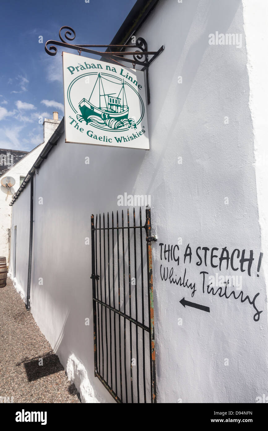 Gaelic Whisky Shop at Isle of Ornsay , Skye Stock Photo