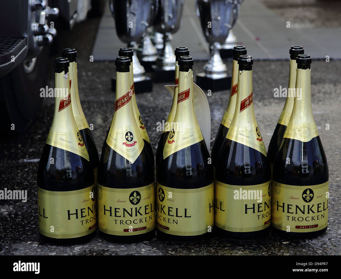 Most famous German sparkling wine, Henkell Trocken. Celebrate your success with this dry, sparkling wine from the Henkell cellar Stock Photo