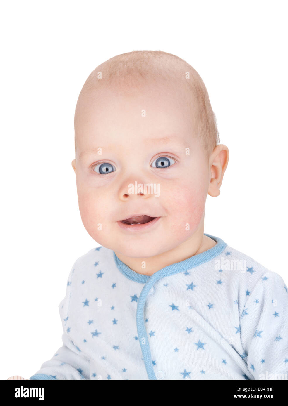 Cute smiling baby. Isolated on white background Stock Photo - Alamy