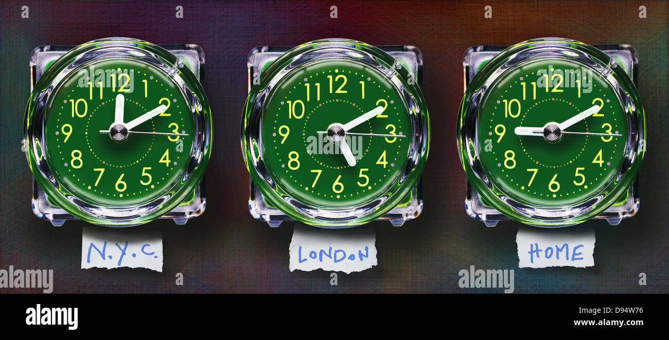 Time zones clock hires stock photography and images Alamy