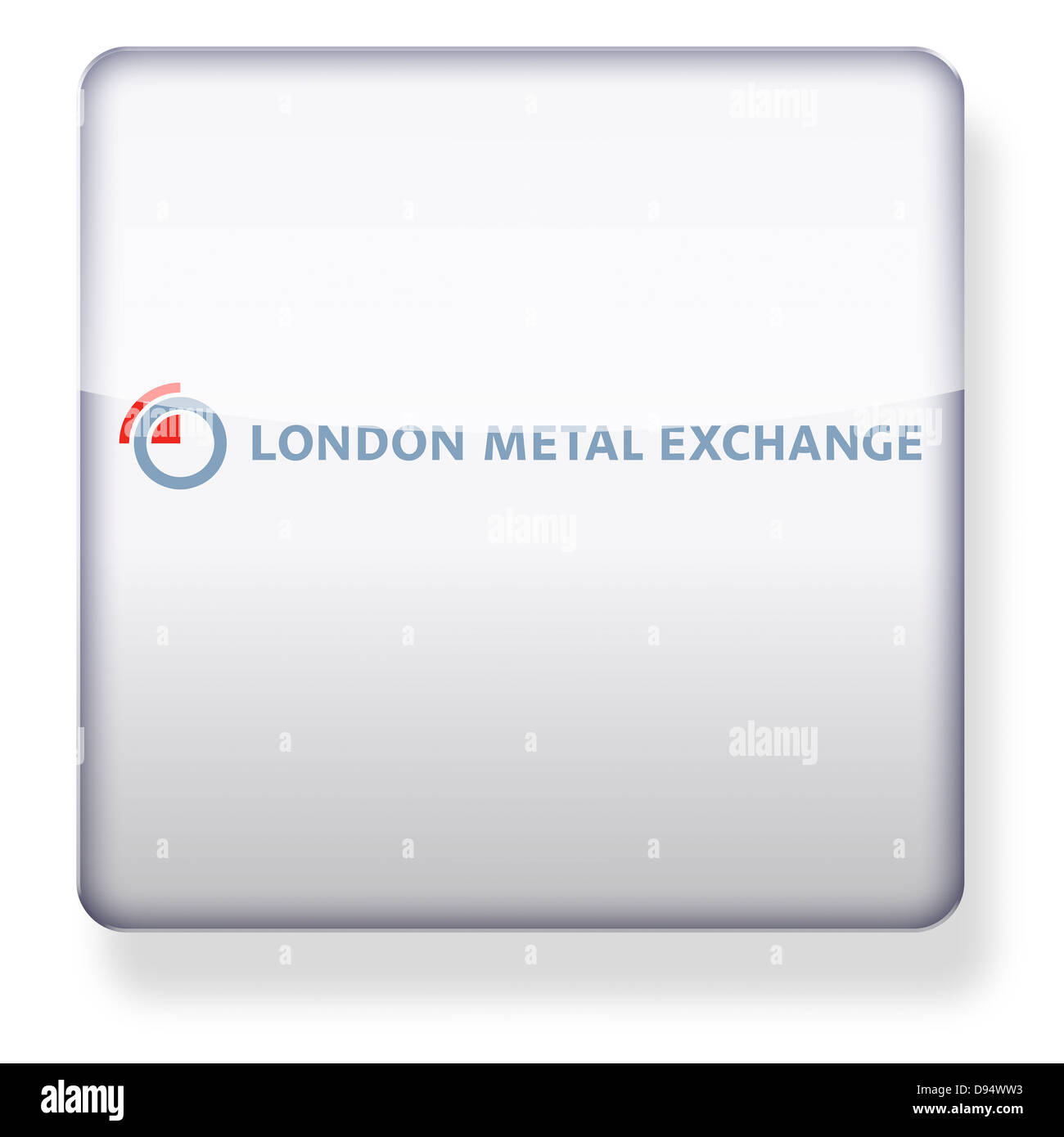 London Metal Exchange logo as an app icon. Clipping path included Stock