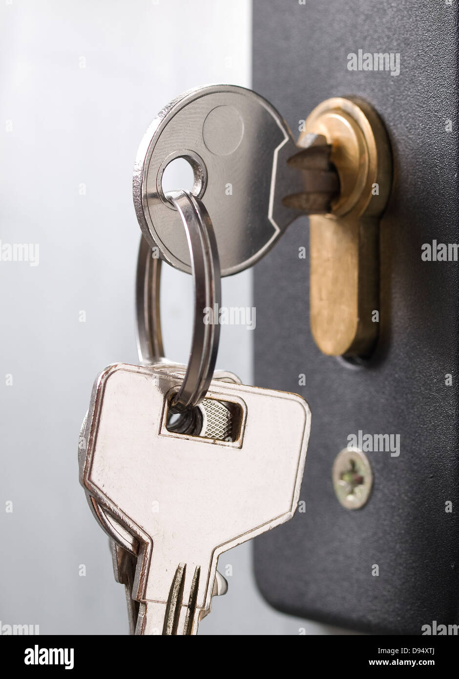 Key stuck in a lock. The photo shows a macro detail Stock Photo Alamy