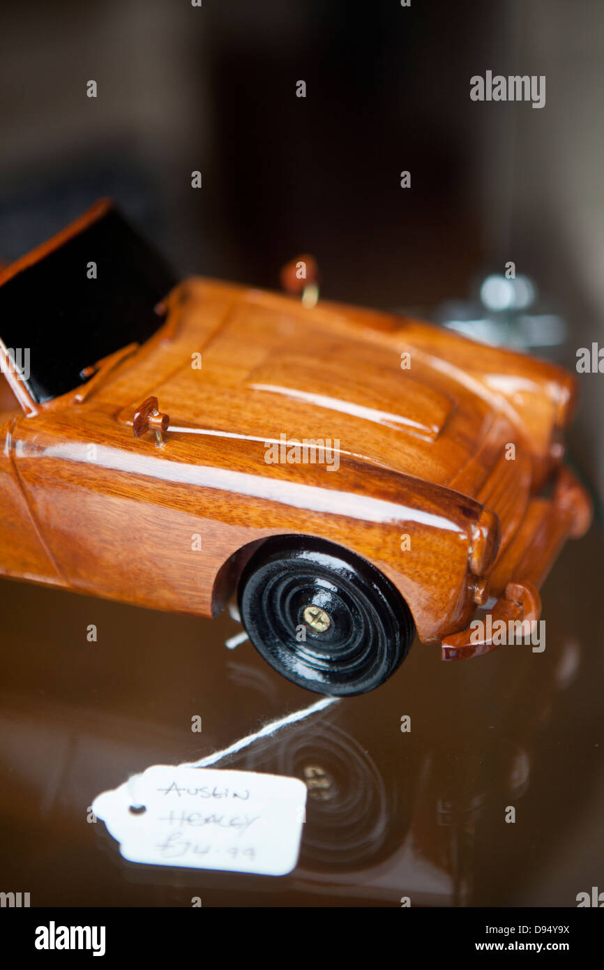 Wooden Car Model In Shop Window Stock Photo Alamy