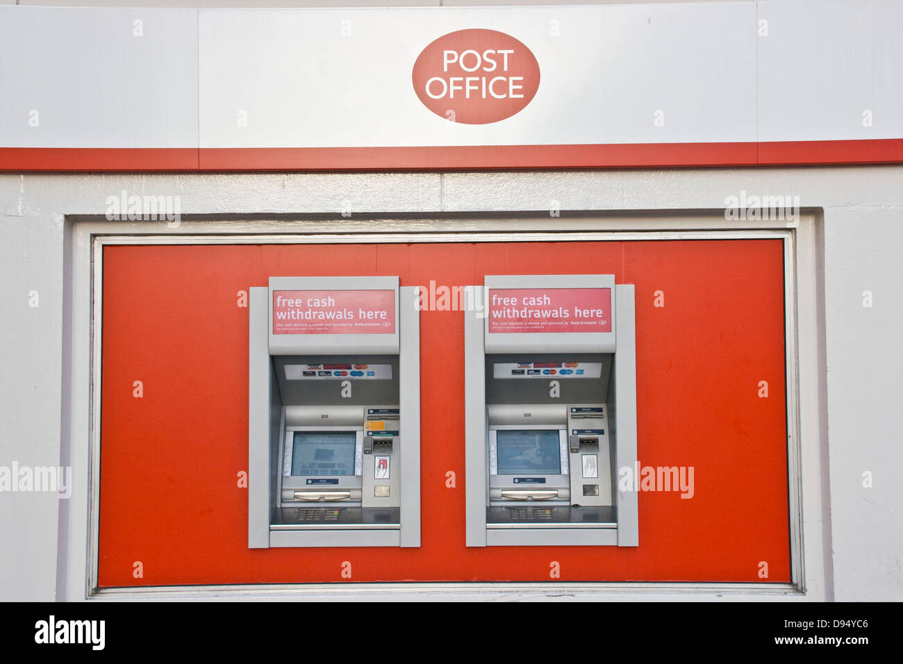 Two Post office cash machines Stock Photo - Alamy