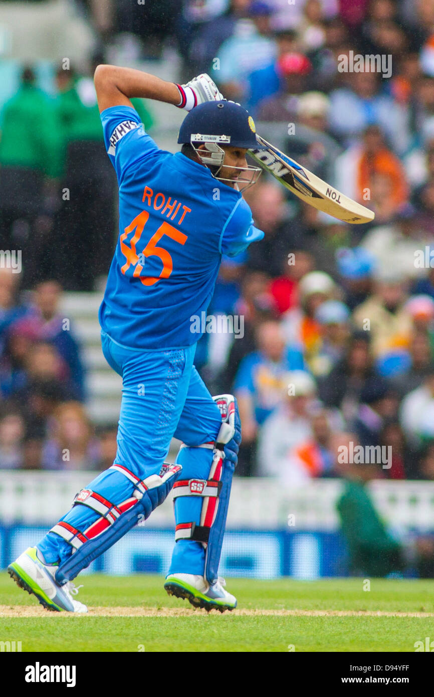 London, UK. 11th June 2013. India's Rohit Sharma batting during ...