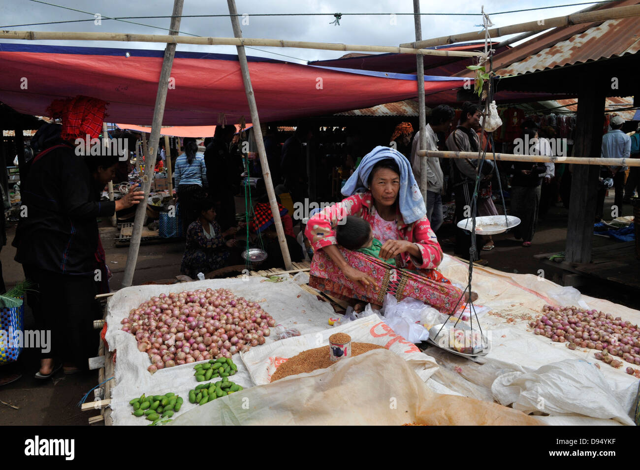 Nam Pan market Stock Photo Alamy