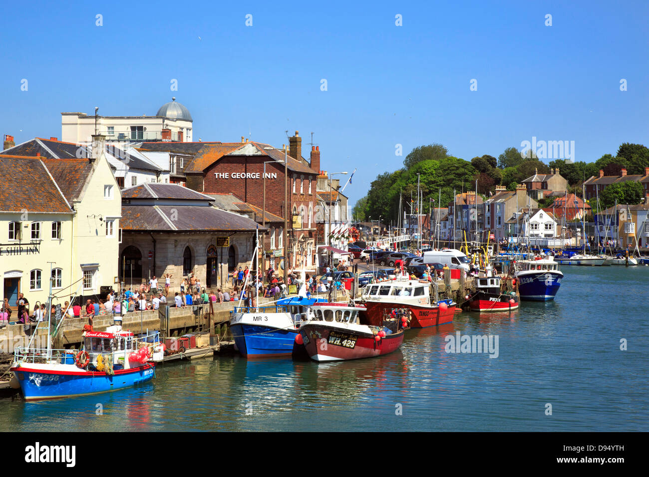 The Old Harbour in Weymouth Dorset Water Stock Photo