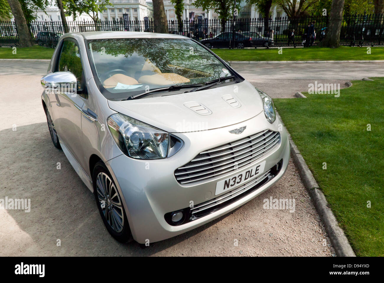 Aston Martin Cygnet  on display at the Old Royal Naval College, Greenwich. Stock Photo