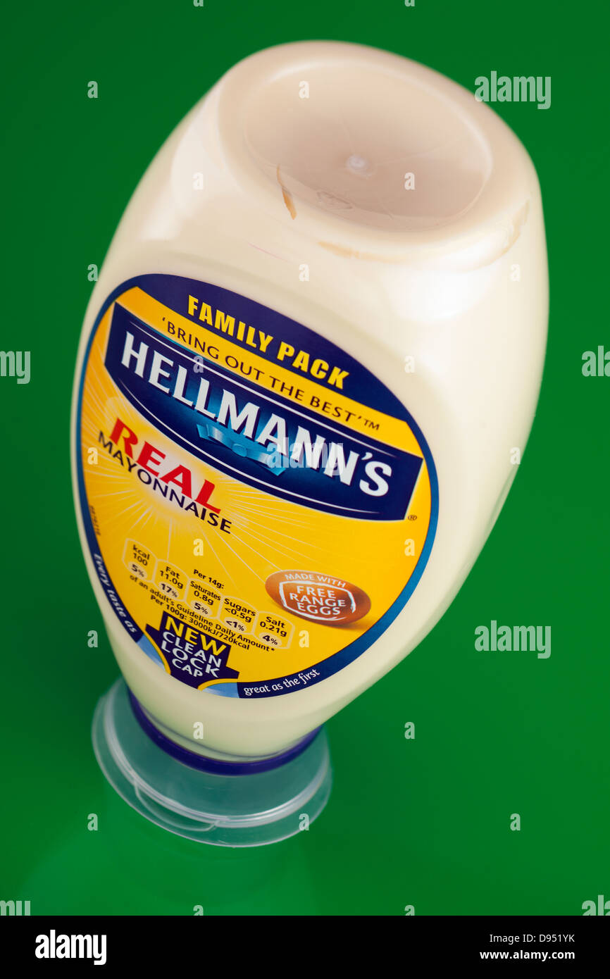 Squeeze cap real Mayonnaise family pack from Hellmann's Stock Photo Alamy