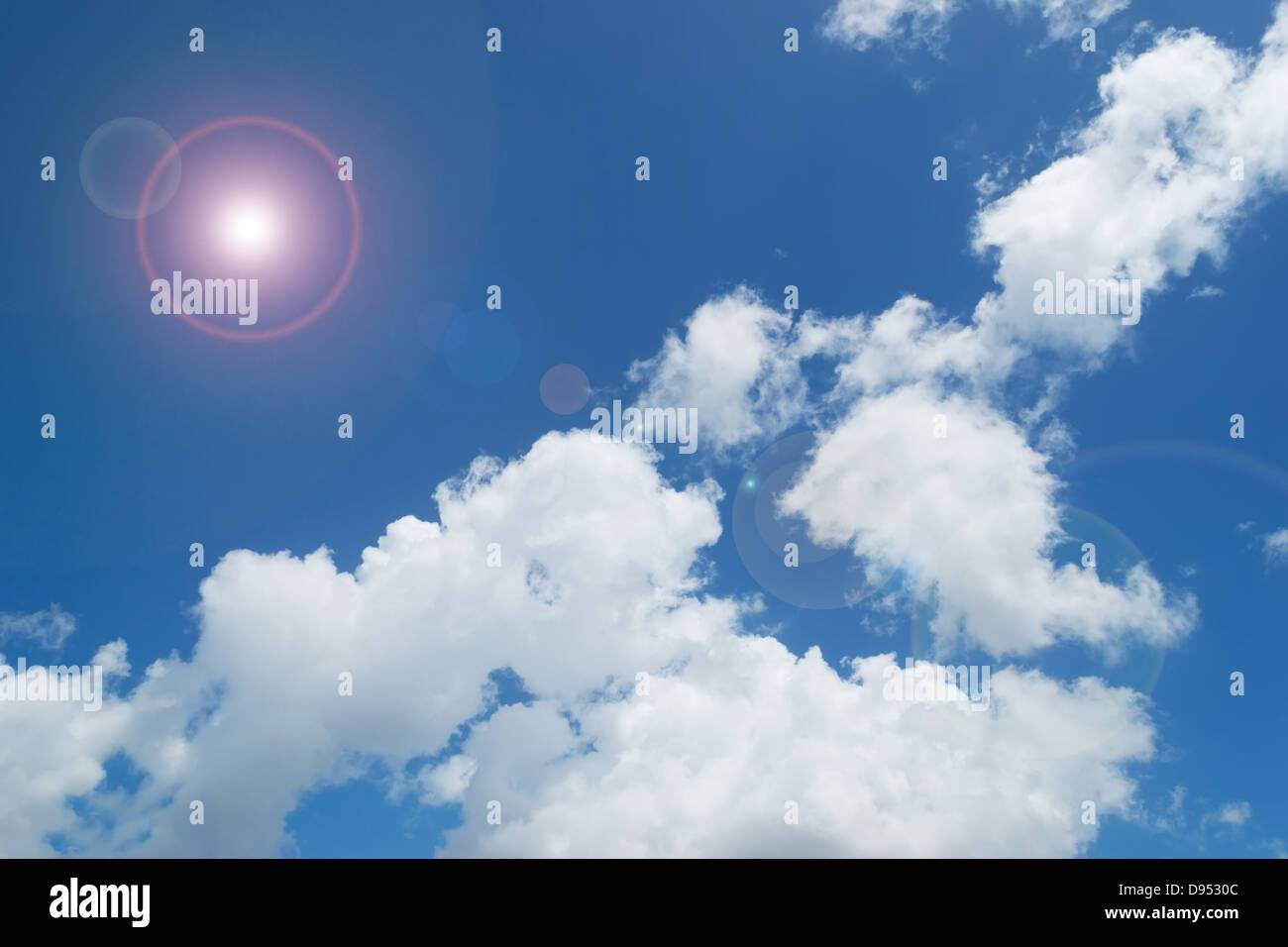 blue sky and white clouds on a sunny day Stock Photo - Alamy