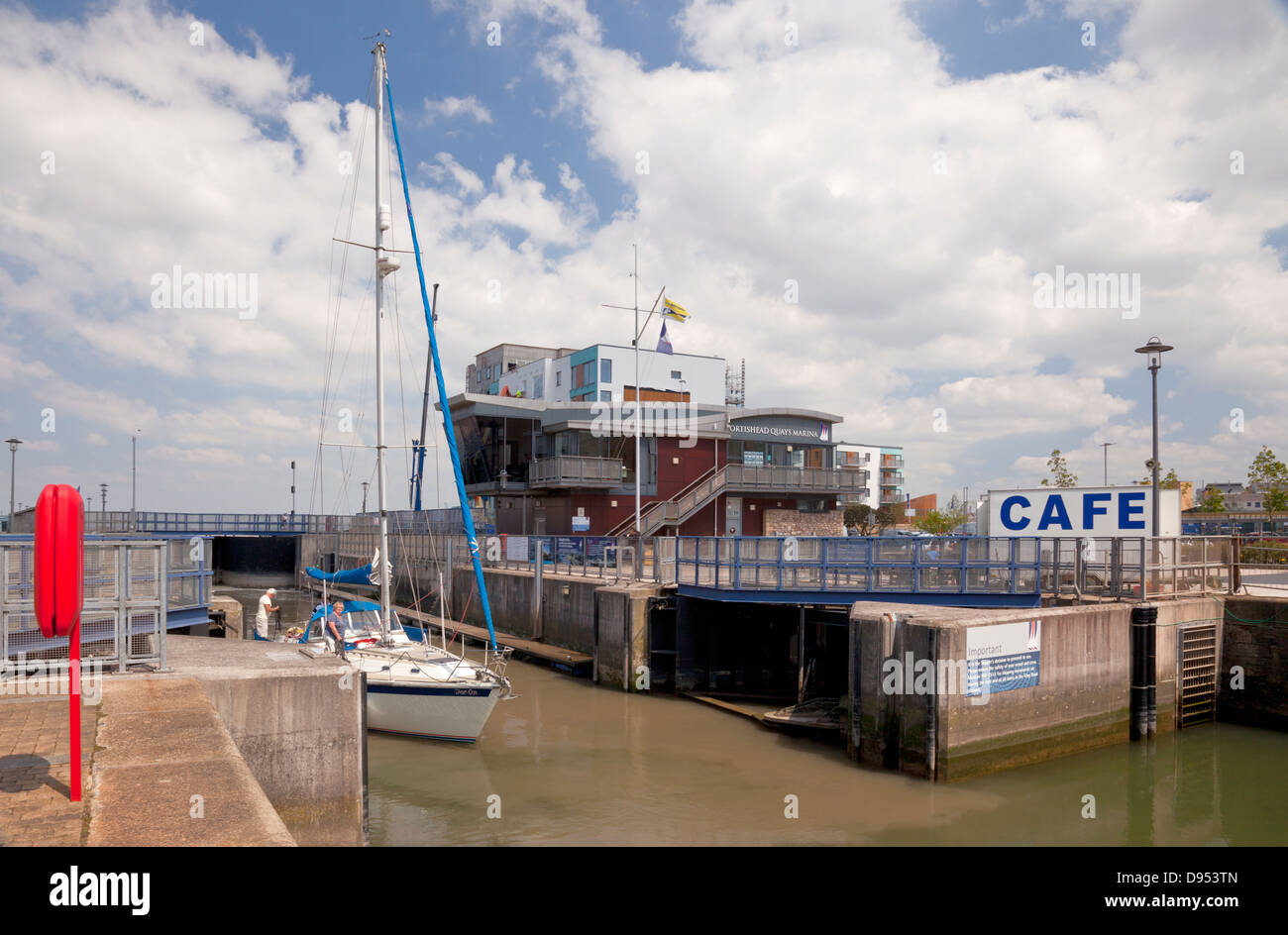 Portishead Quays Marina, Portishead, Somerset, England, UK Stock Photo