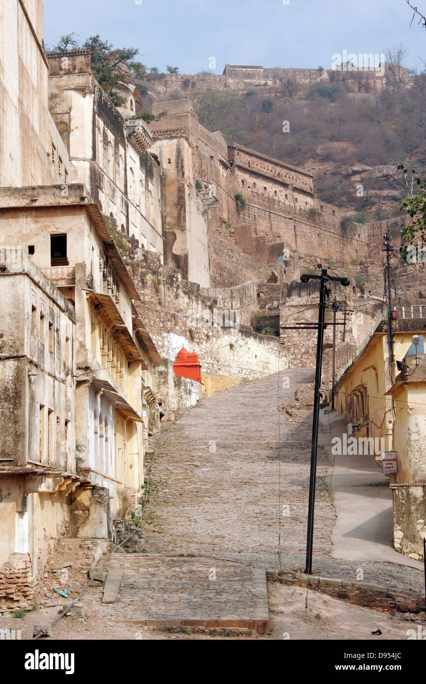 On the way to the Bundi Palace and Taragarh Fort, Rajasthan, India Stock Photo