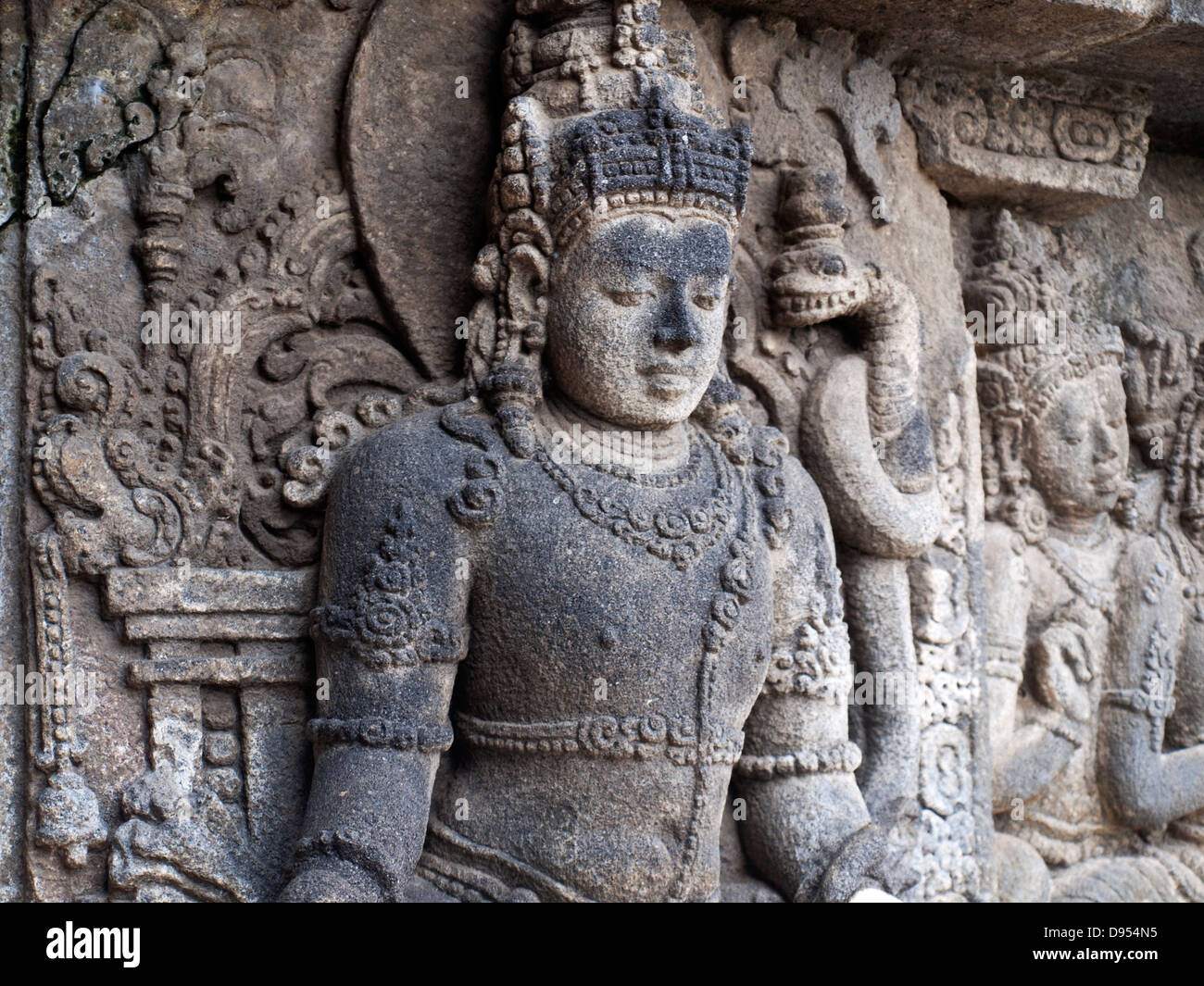 Stone carving detail from the Prambanan temples Stock Photo - Alamy