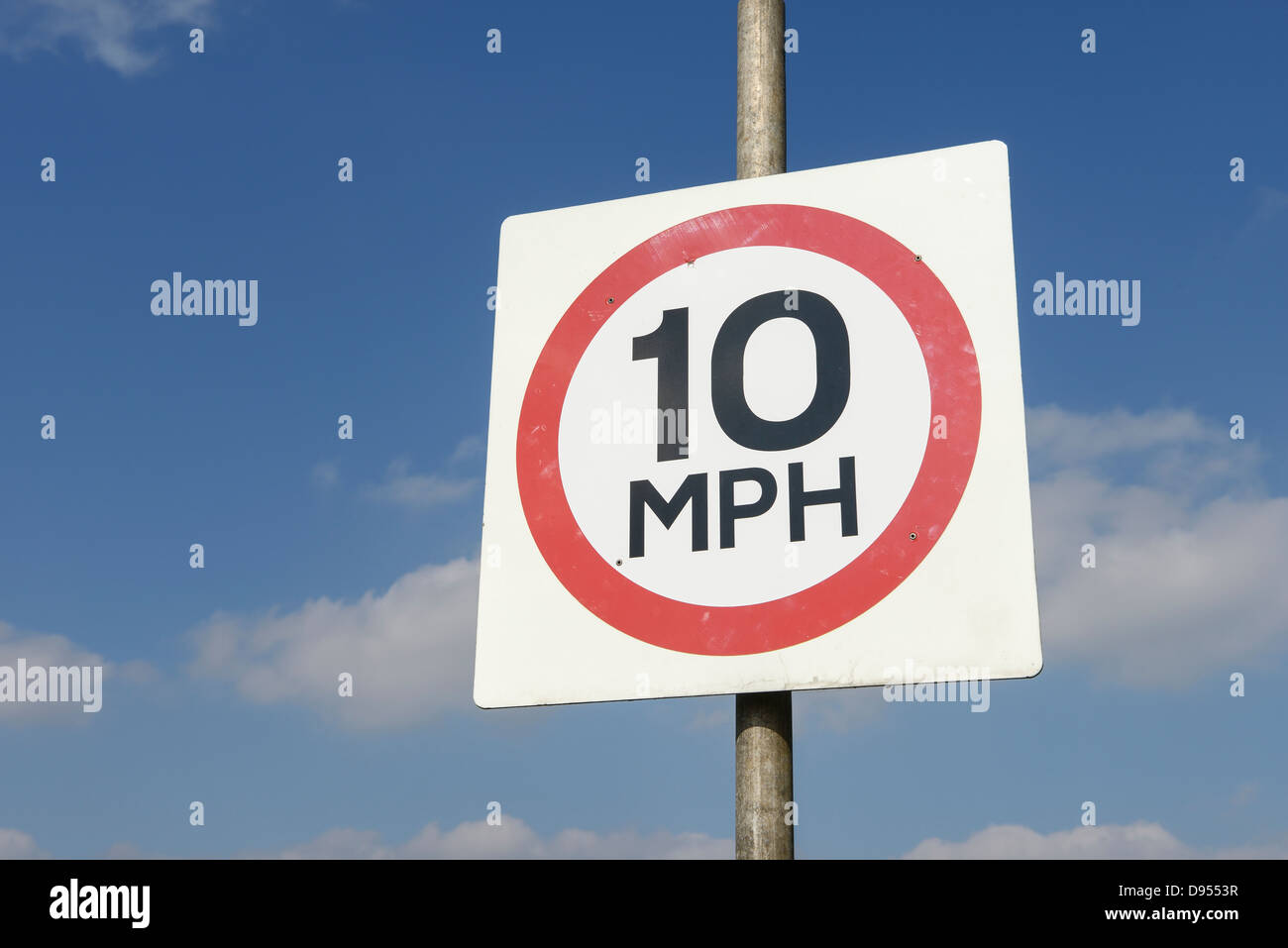 10 MPH sign Stock Photo