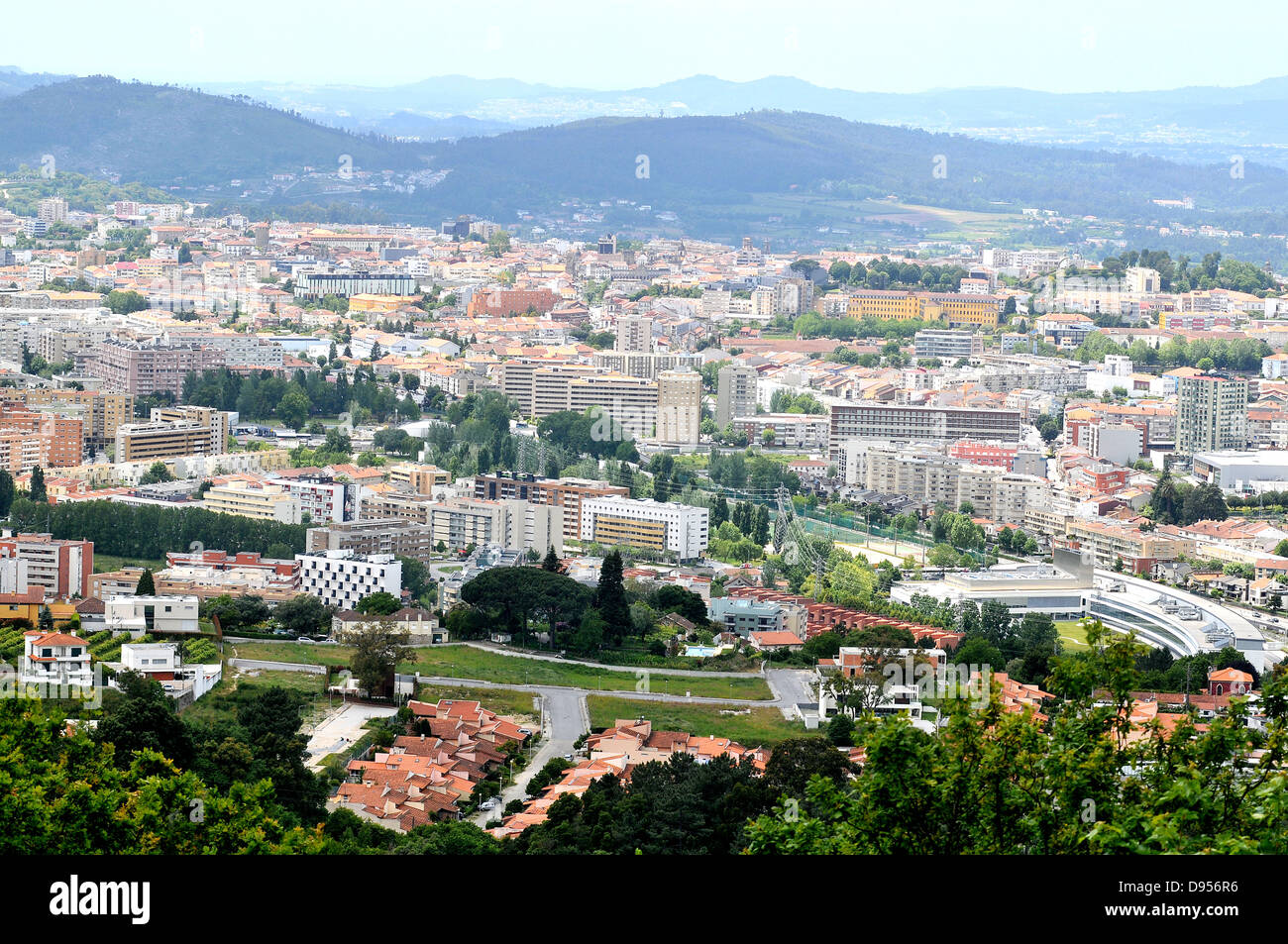 redaerial view of Braga city Portugal Stock Photo