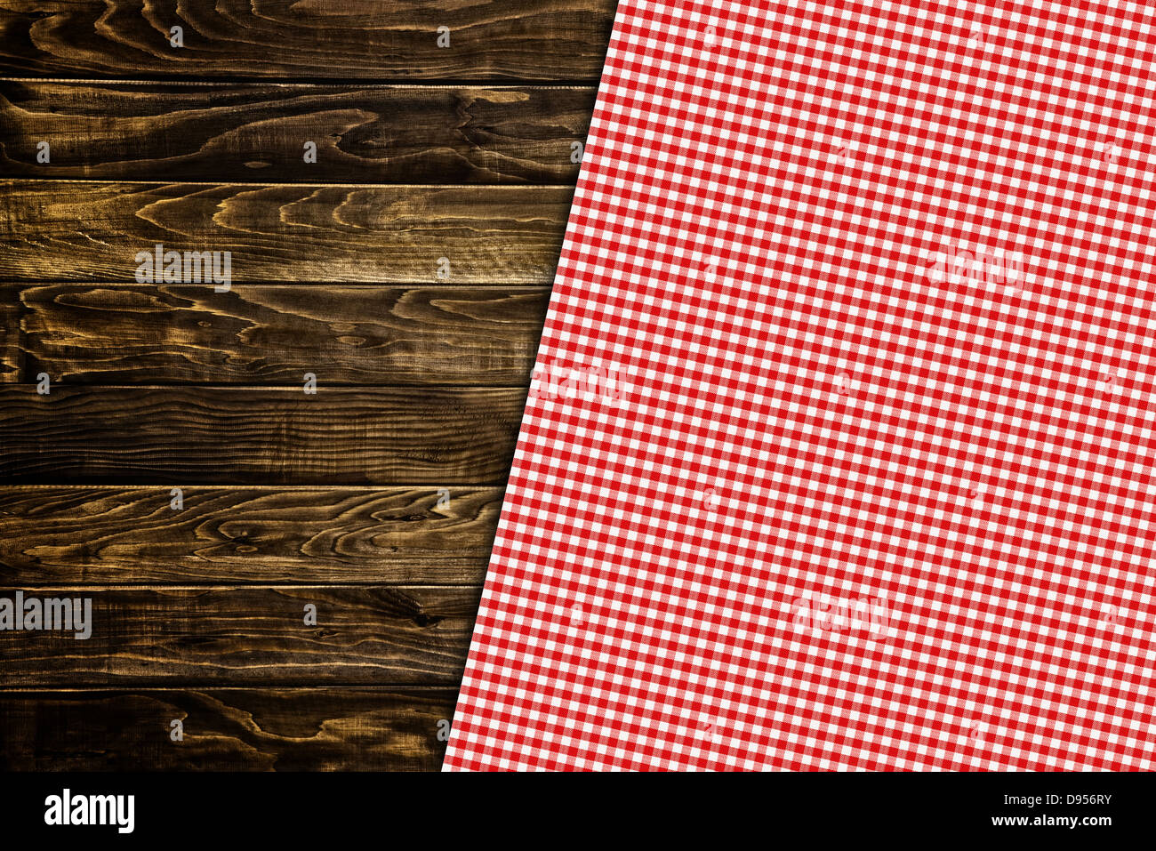 Table kitchen napkin on wooden background. Stock Photo
