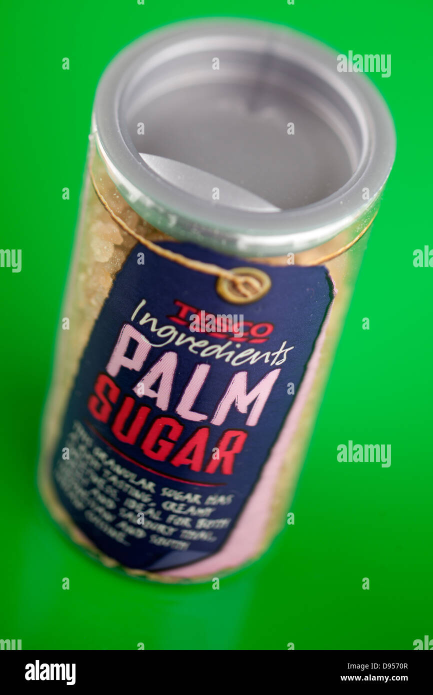 Plastic container of Palm sugar from Tesco Stock Photo Alamy