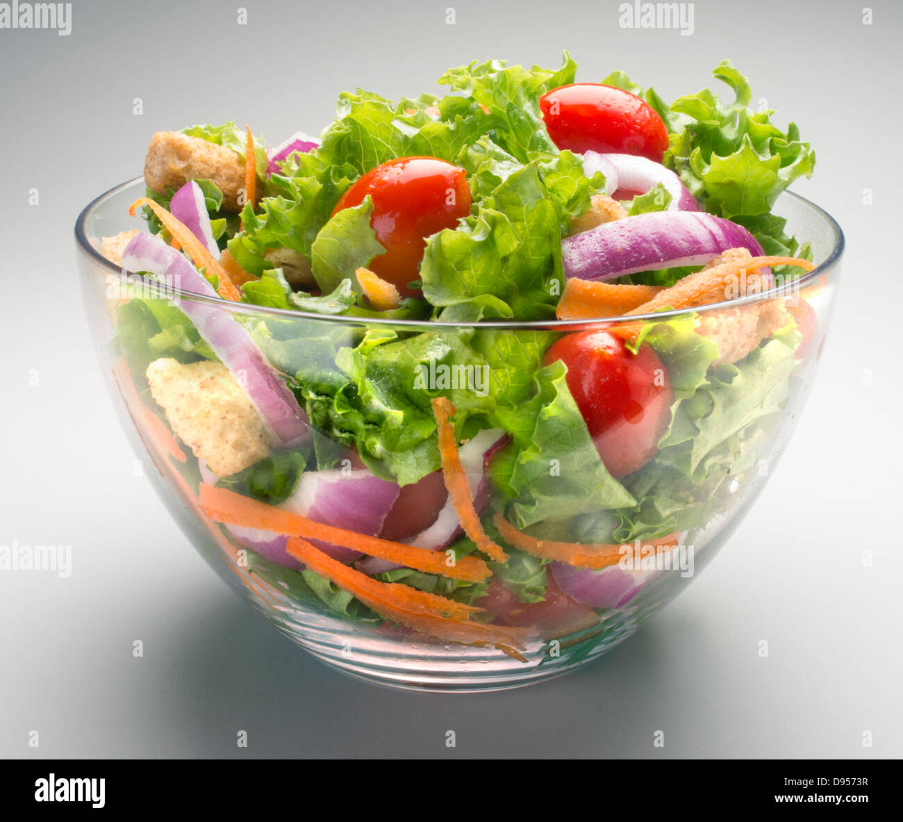 salad, bowl, serving vegetables Stock Photo