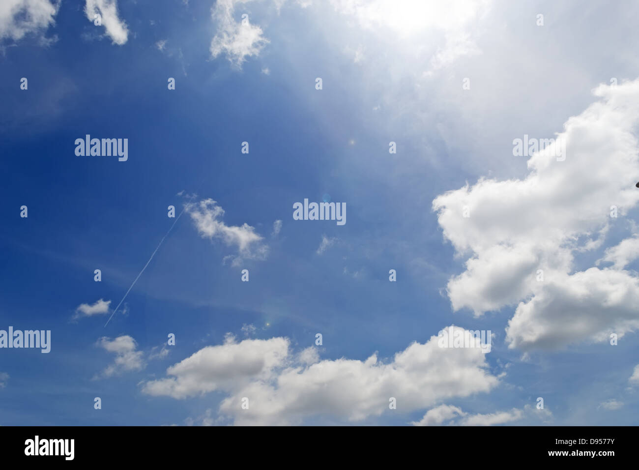 blue sky and white clouds on a sunny day Stock Photo - Alamy