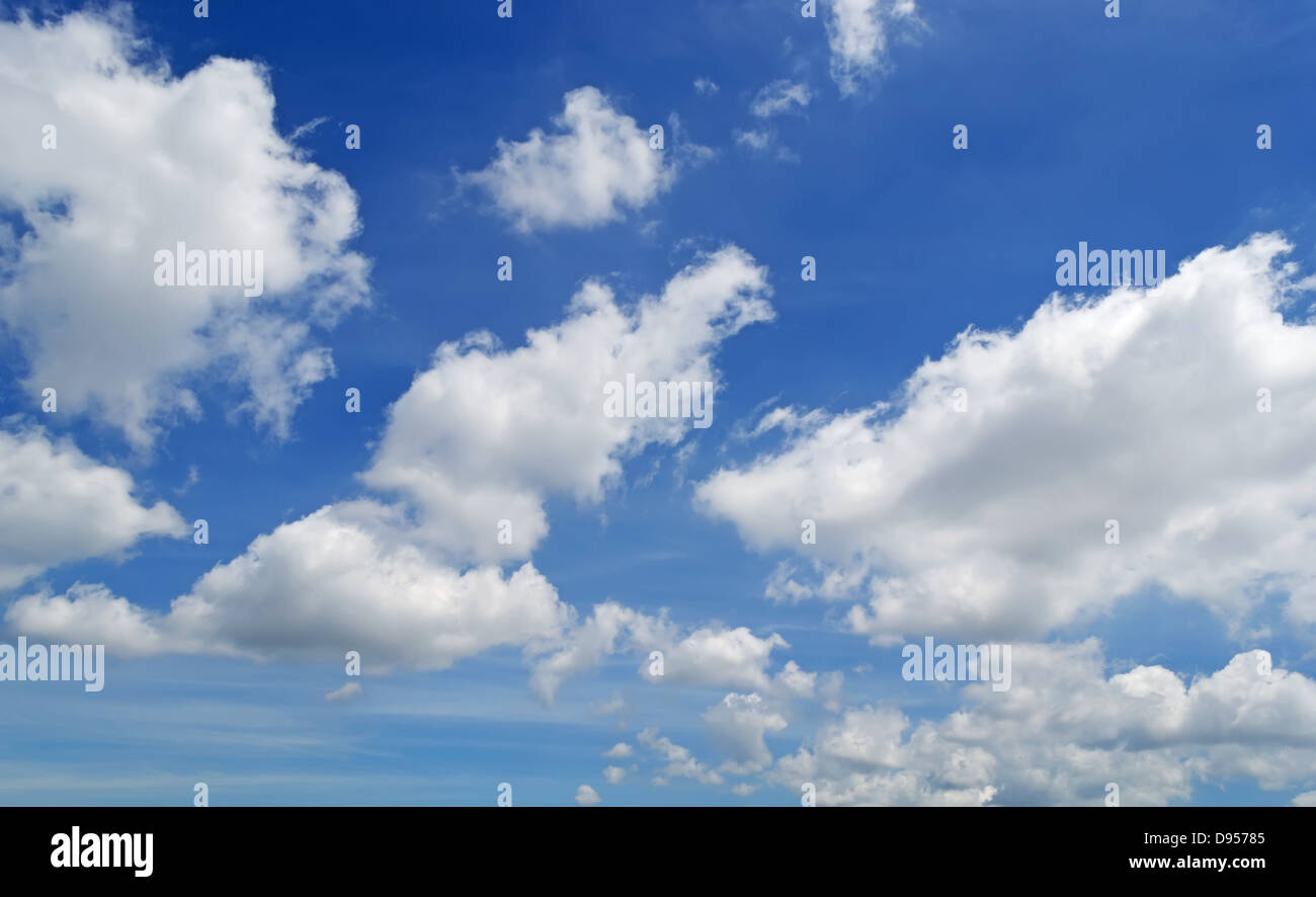 blue sky and white clouds on a sunny day Stock Photo - Alamy