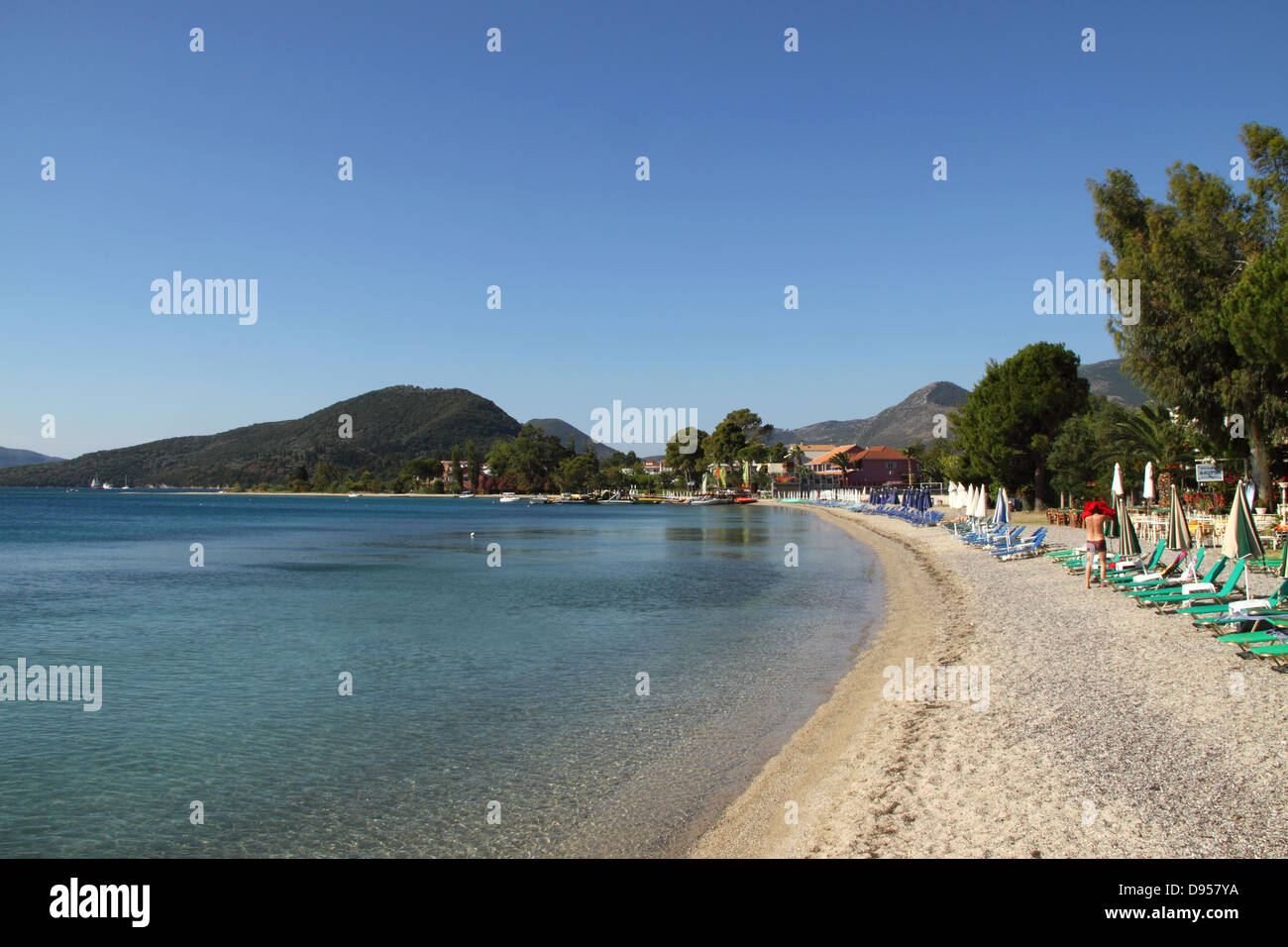Beach, Nidri, Lefkada, Ionian Island, Greece Stock Photo