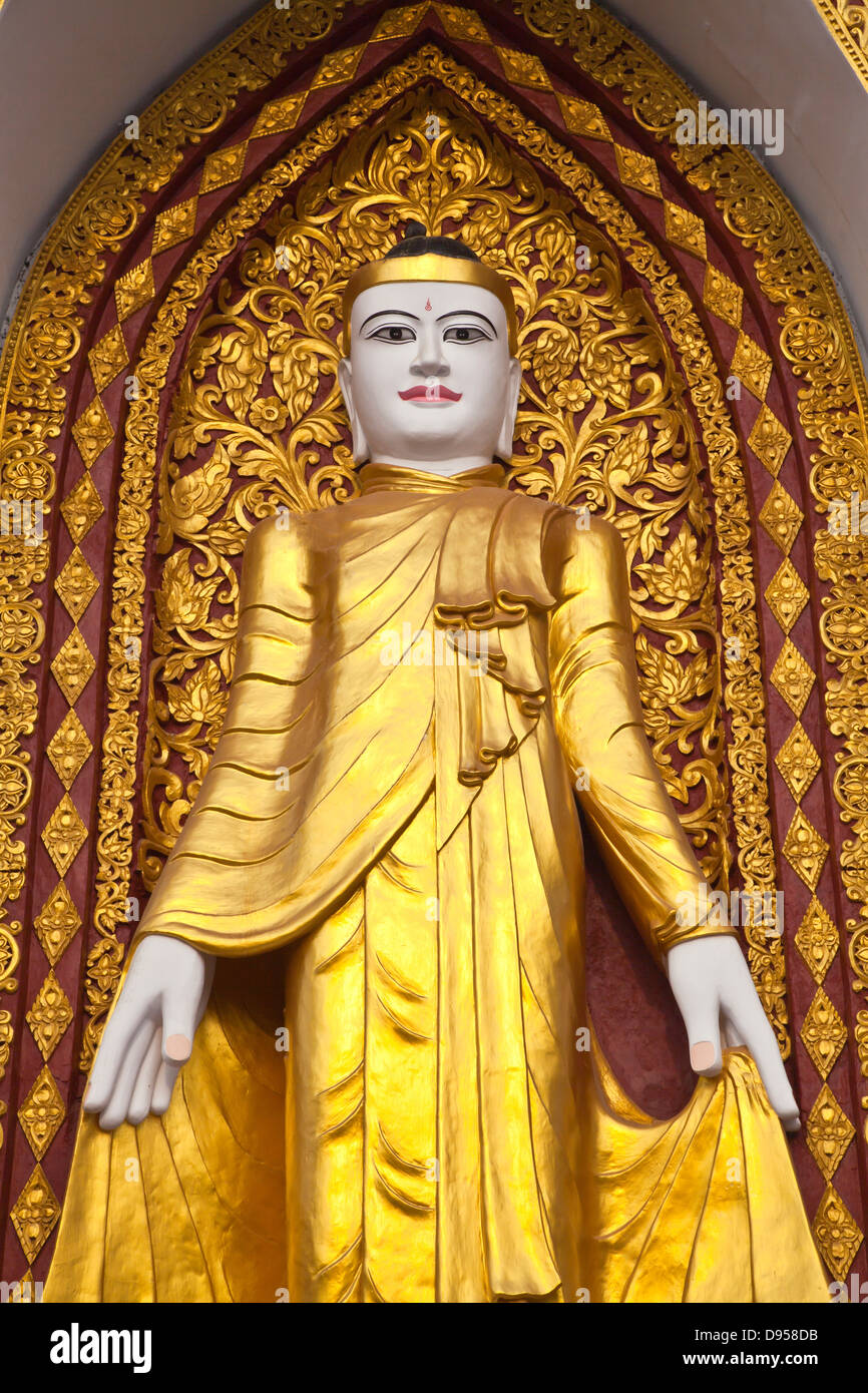 A large STATUE of the BUDDHA - BAGO, MYANMAR Stock Photo