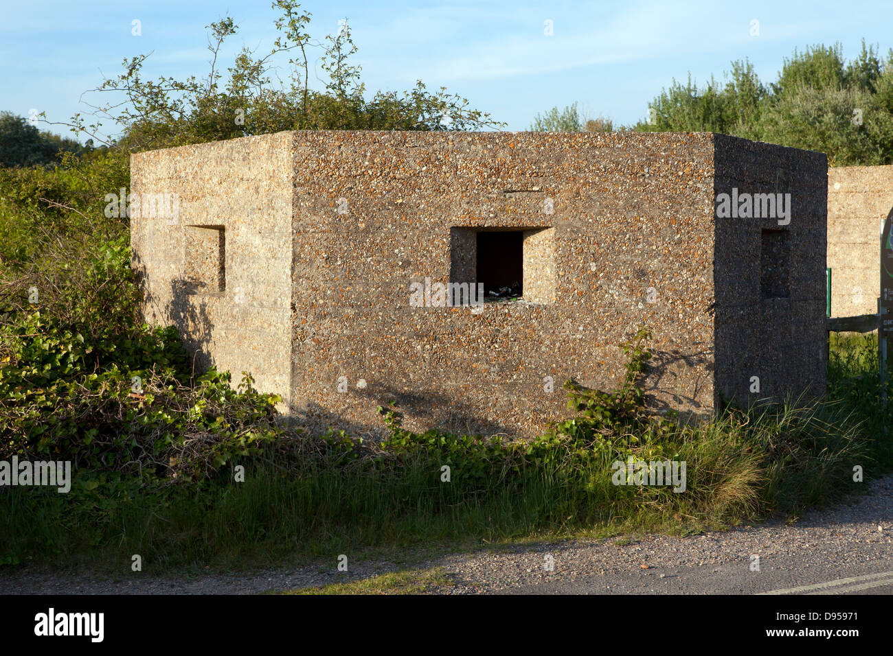 World war 2 pillbox at The Kench nature reserve, Hayling Island Stock
