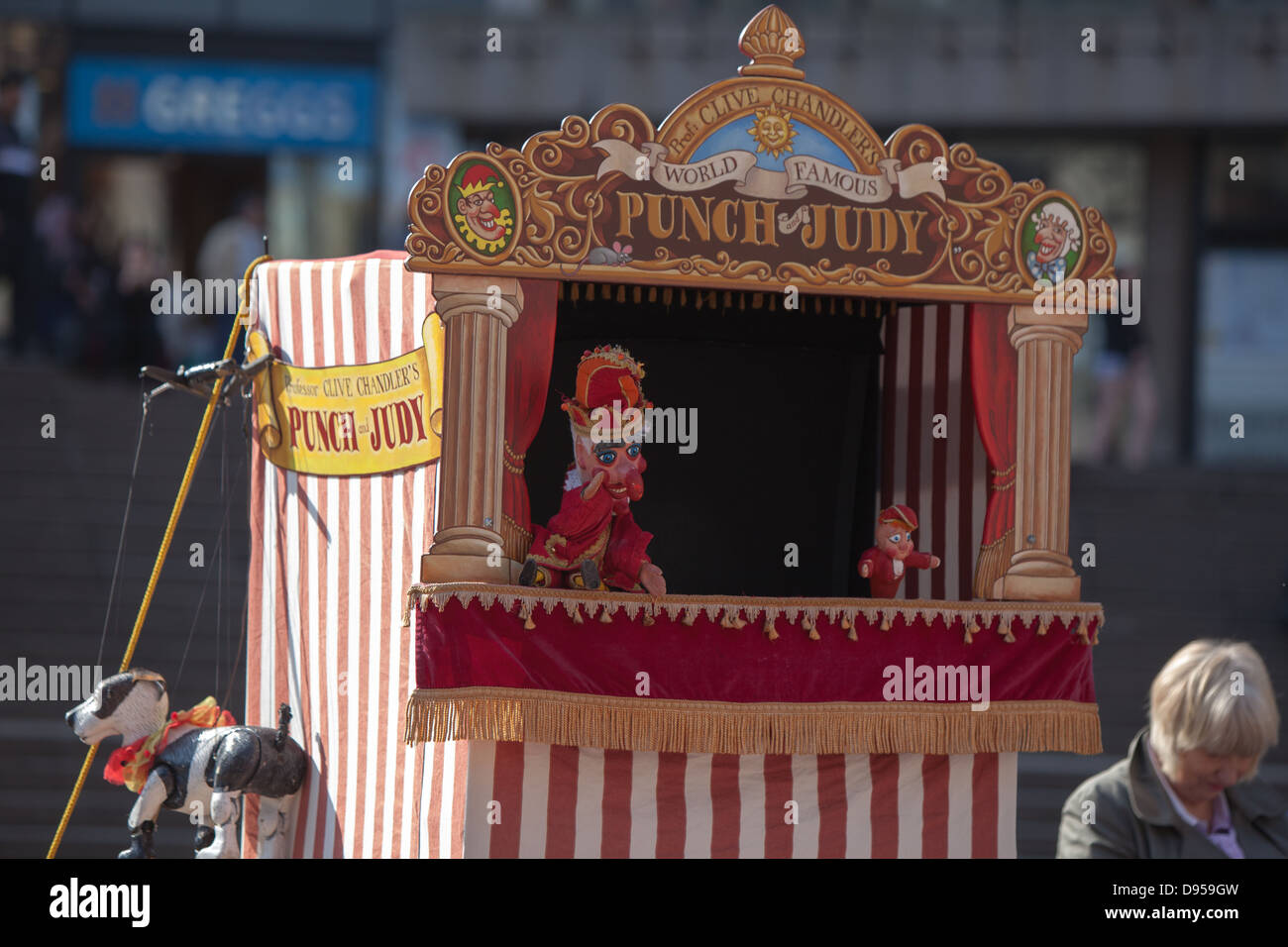Punch and judy show show childrens entertainment children hires stock photography and images