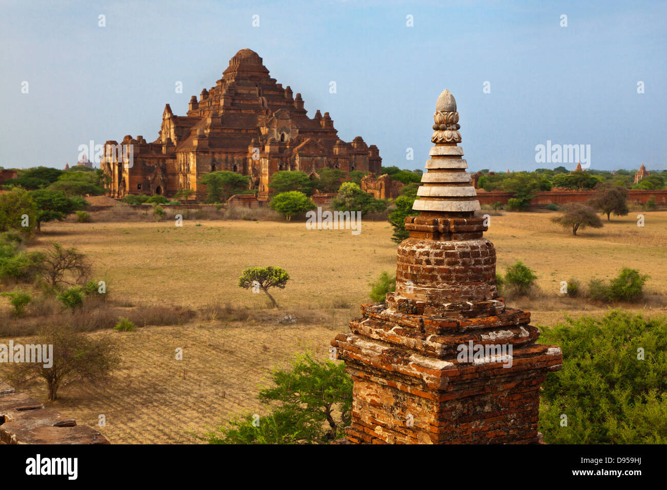 The 12th century DHAMMAYANGYI PAHTO or TEMPLE is the largest in BAGAN and was probably built by Narathu Stock Photo