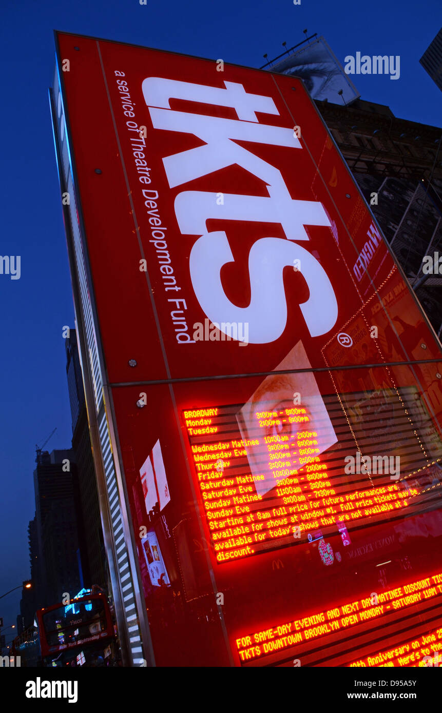 TKTS booth in Times Square, Manhattan, New York City Stock Photo