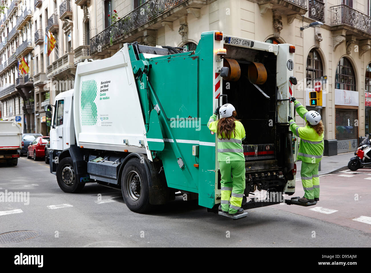 barcelona pel medi ambient gestio de residus waste disposal vehicle catalonia spain Stock Photo
