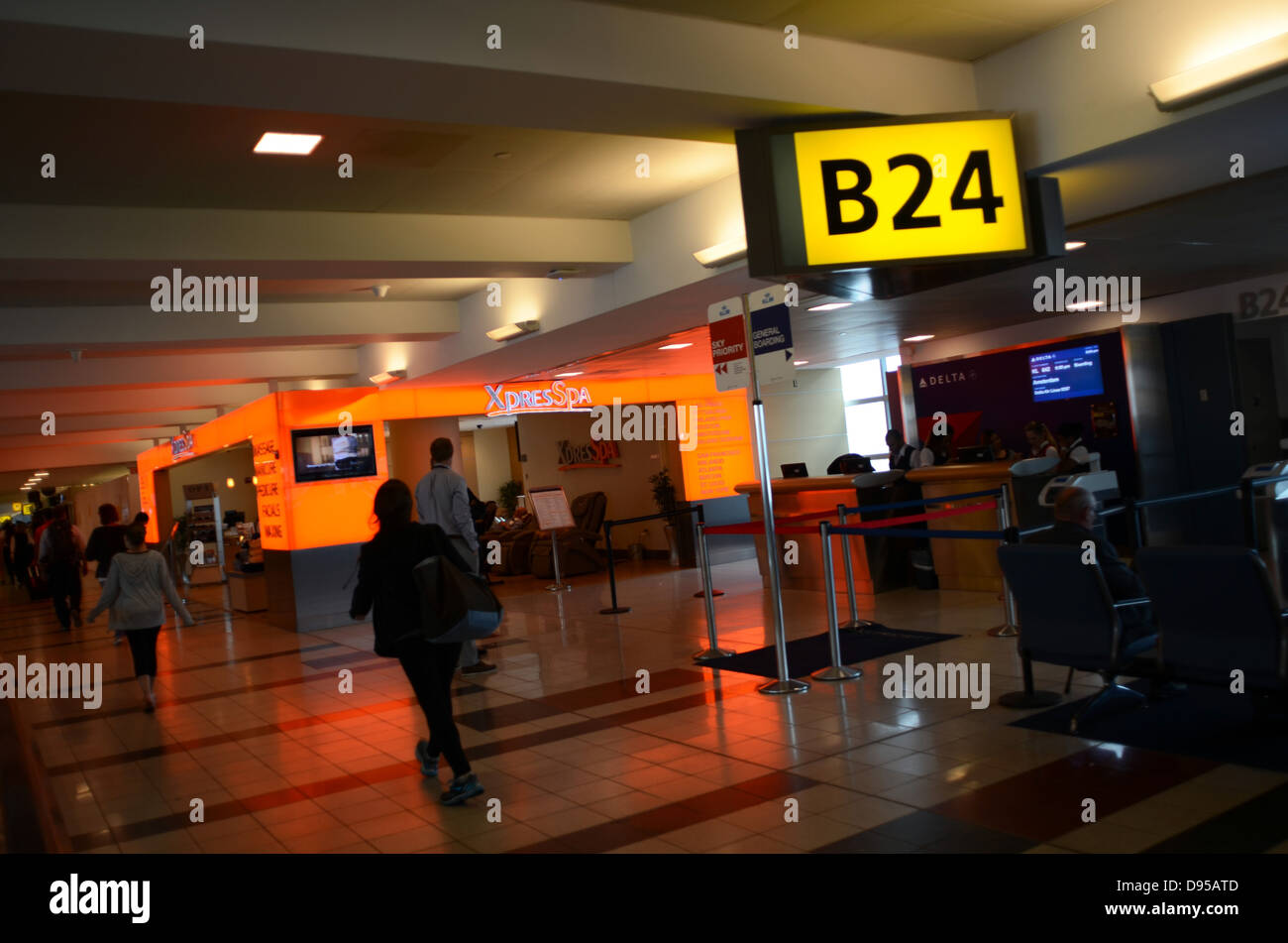 Departures at Terminal 4 of JFK airport, New York Stock Photo Alamy