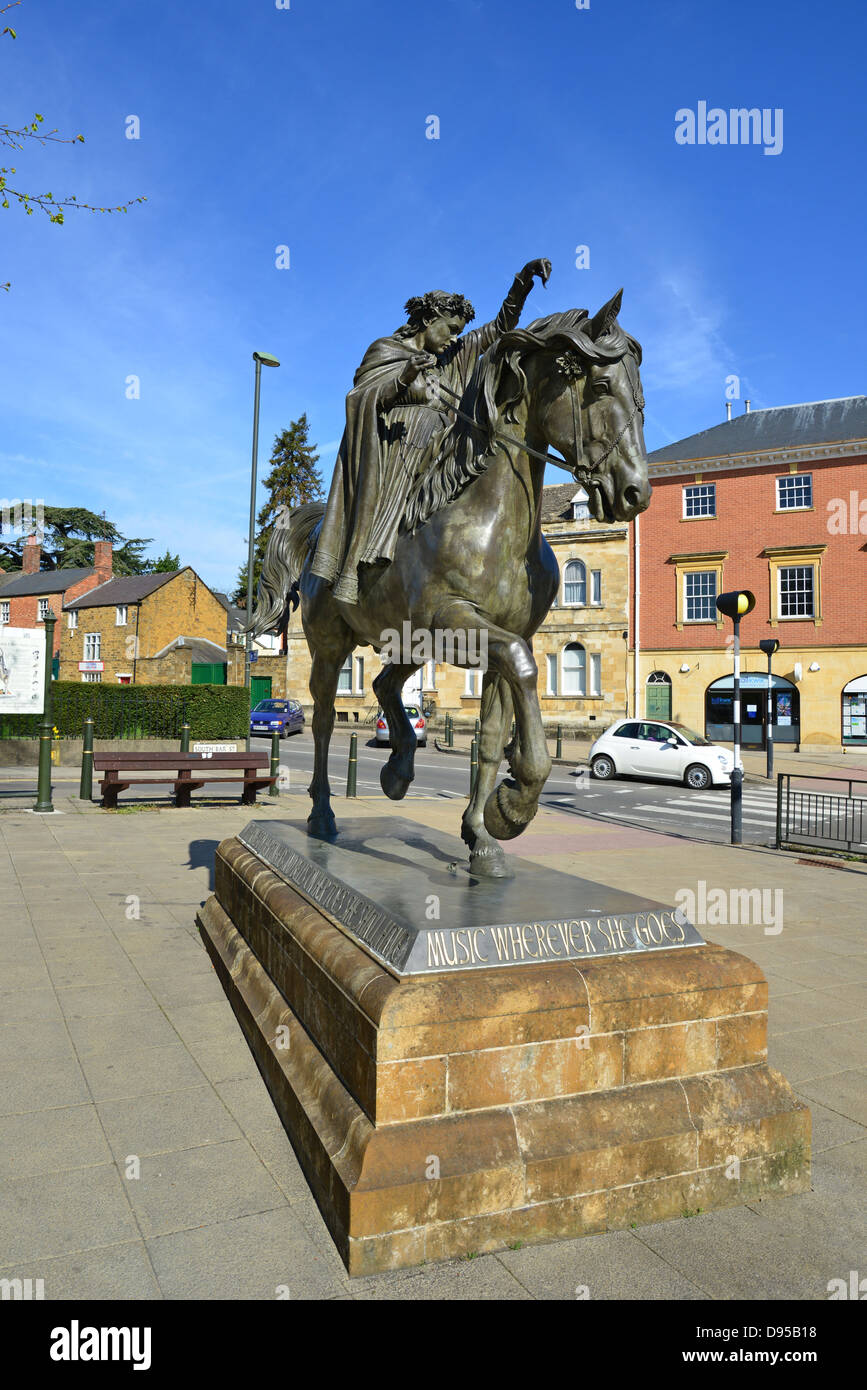 'Fine Lady upon a White Horse' statue, Horse Fair, Banbury, Oxfordshire