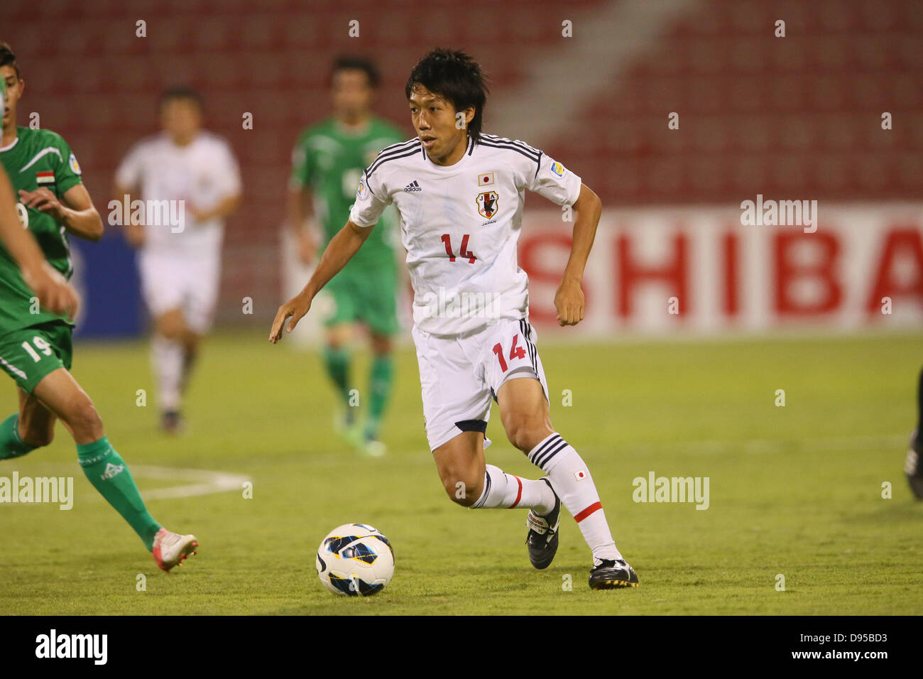 Kengo Nakamura (JPN),  JUNE 11, 2013 - Football / Soccer :  FIFA World Cup Brazil 2014 Asian Qualifier  Final Round Group B  between Iraq 0-1 Japan  at Al-Arabi Stadium, Doha, Qatar.  (Photo by YUTAKA/AFLO SPORT) Stock Photo