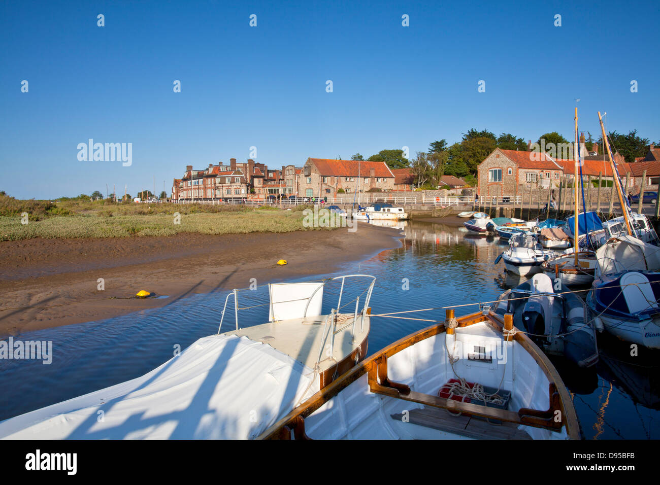 Blakeney Quay on a summers evening on the North Norfolk Coast Stock ...