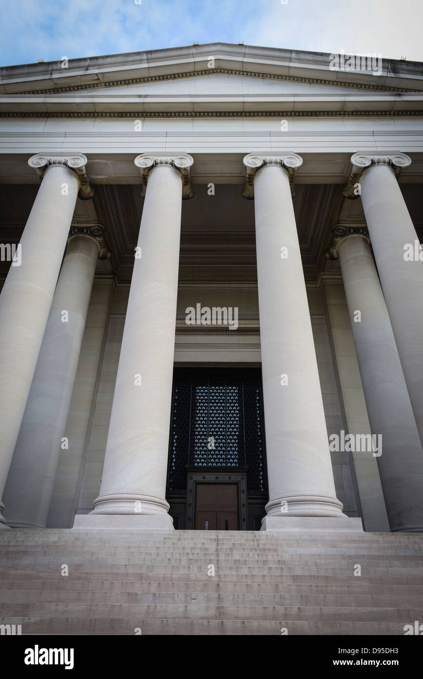 Pillars Steps and Door Stock Photo Alamy