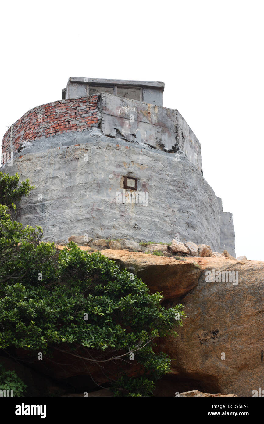 An old military compound lookout. Kinmen County, Taiwan Stock Photo