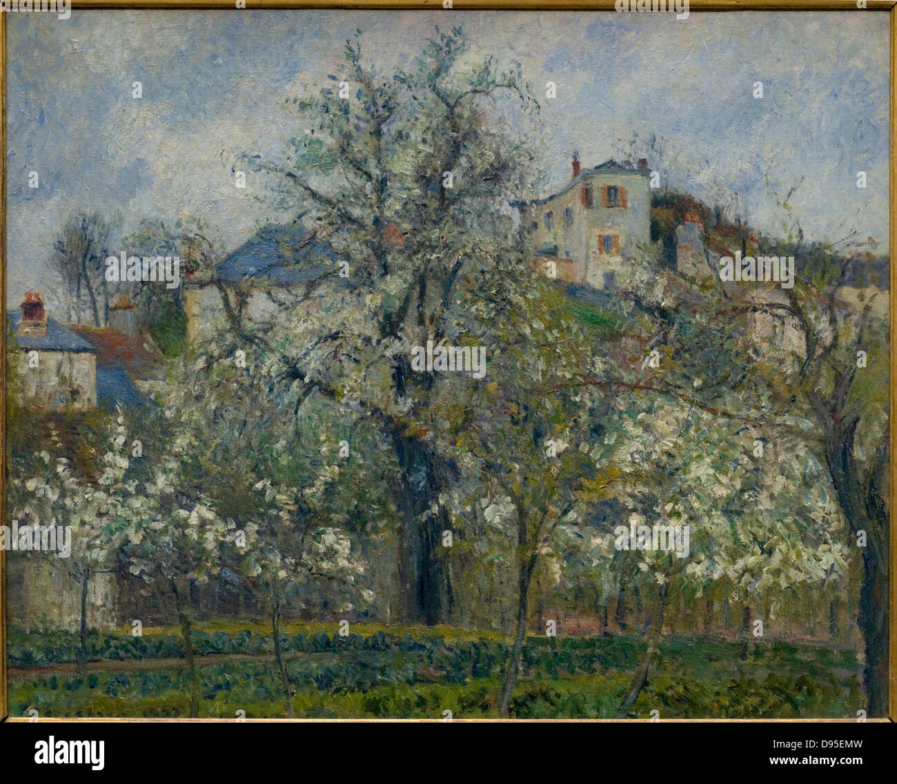 絵画 Camille Pissarro Printemps, Pruniers en 絵画 Camille Pissarro Printemps, Pruniers en Printemps