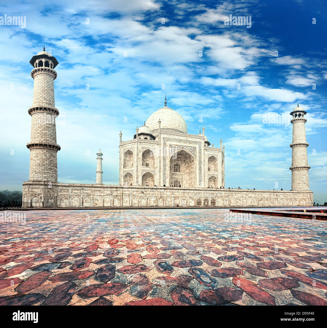 Taj Mahal. Indian Palace. Agra, Uttar Pradesh, India, Asia Stock Photo