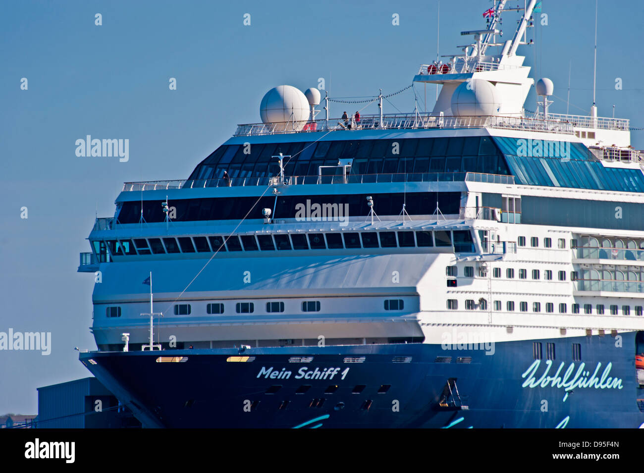 Mein Shiff 1 cruise ship German At Holyhead Anglesey North Wales Uk ...