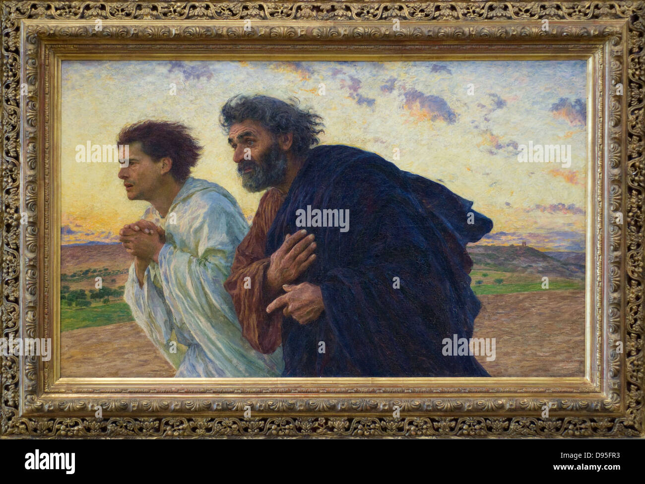 Eugene Burnand “Les disciples Pierre et Jean courent au tombeau le matin de  la Résurrection” - "The disciples Peter and John run Stock Photo - Alamy