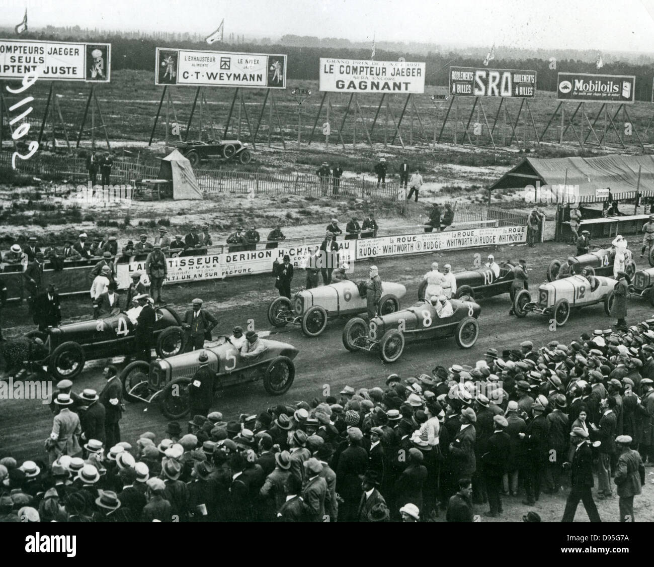 FRENCH GRAND PRIX at Le Mans on Monday 25 July 1921. The white