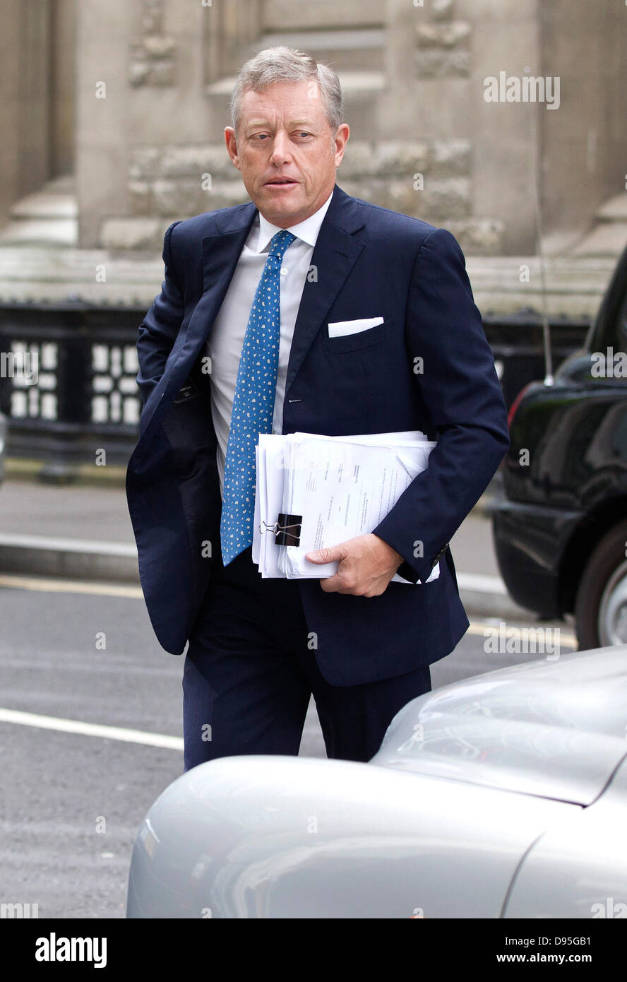 Rolls Building, London, UK. 12th June, 2013.  Picture shows Alexander Vik arriving at the Rolls Building, London where he suing Deutsche Bank over $8 Billion fund losses dating back to 2008. Stock Photo