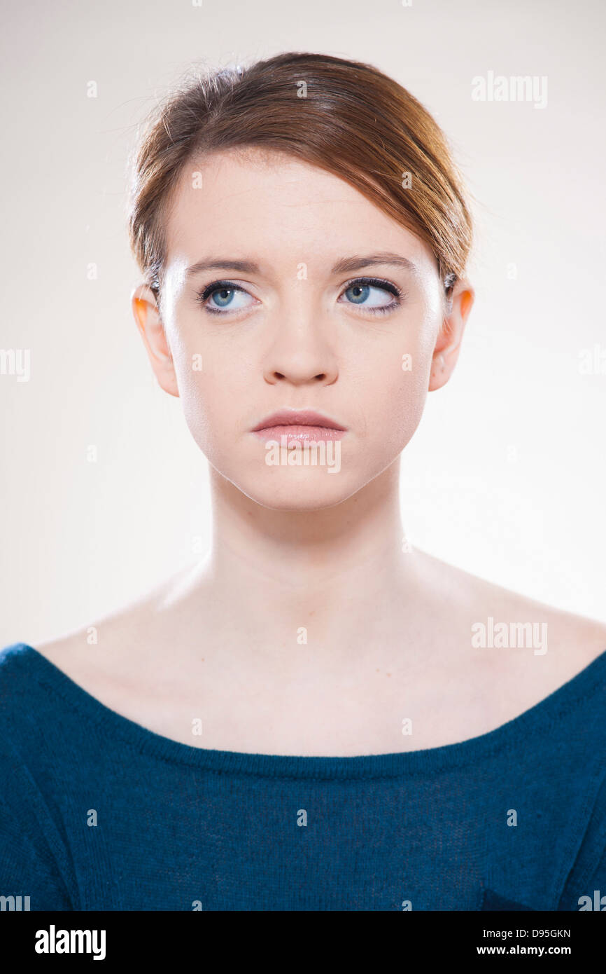 Head and Shoulders Portrait of Teenage Girl in Studio Stock Photo - Alamy