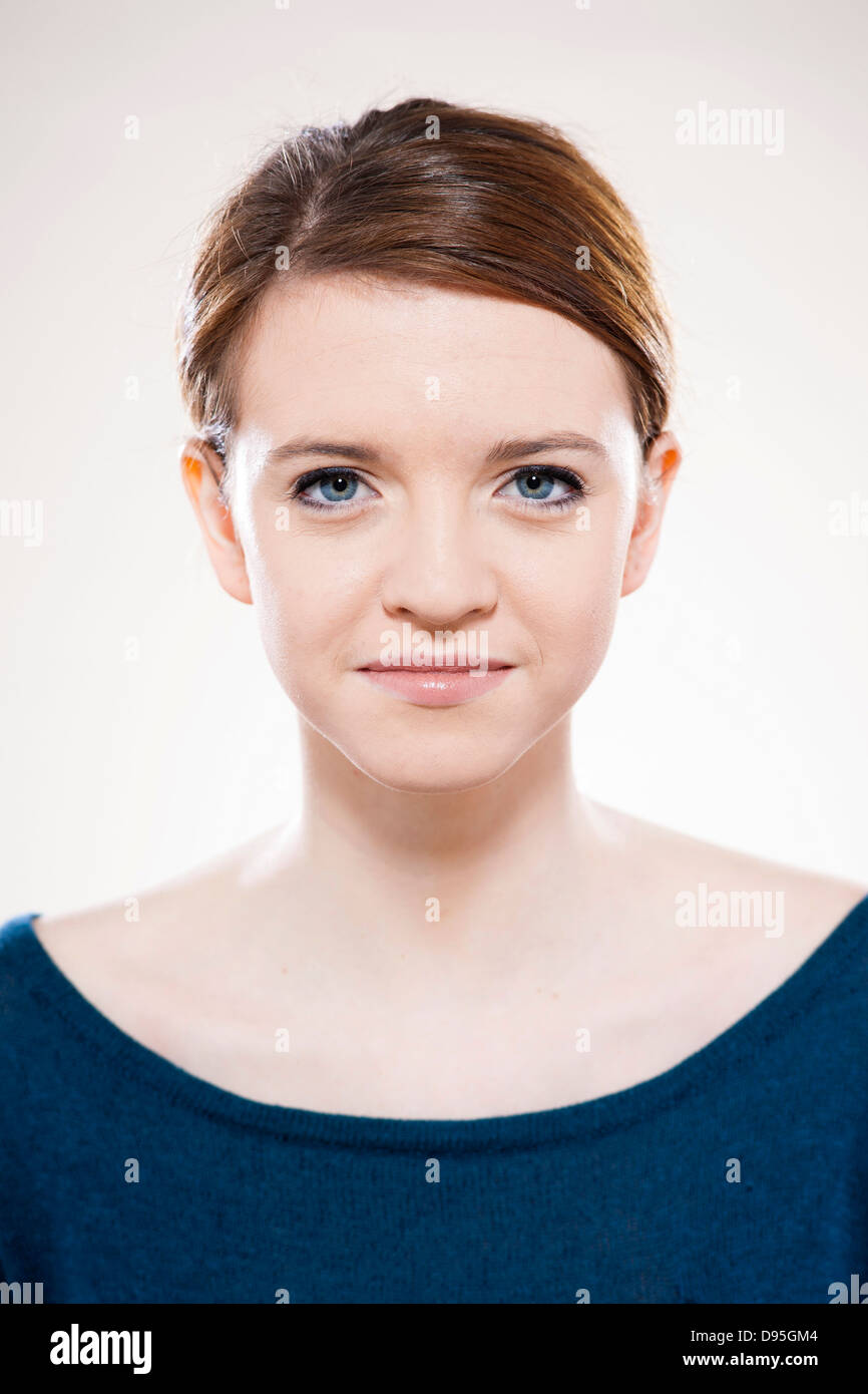 Head and Shoulders Portrait of Teenage Girl in Studio Stock Photo - Alamy