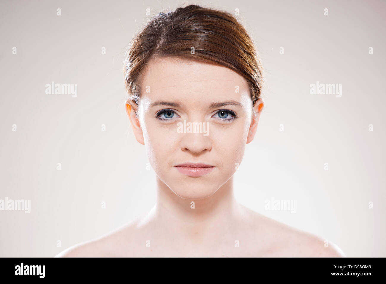 Head and Shoulders Portrait of Teenage Girl in Studio Stock Photo - Alamy