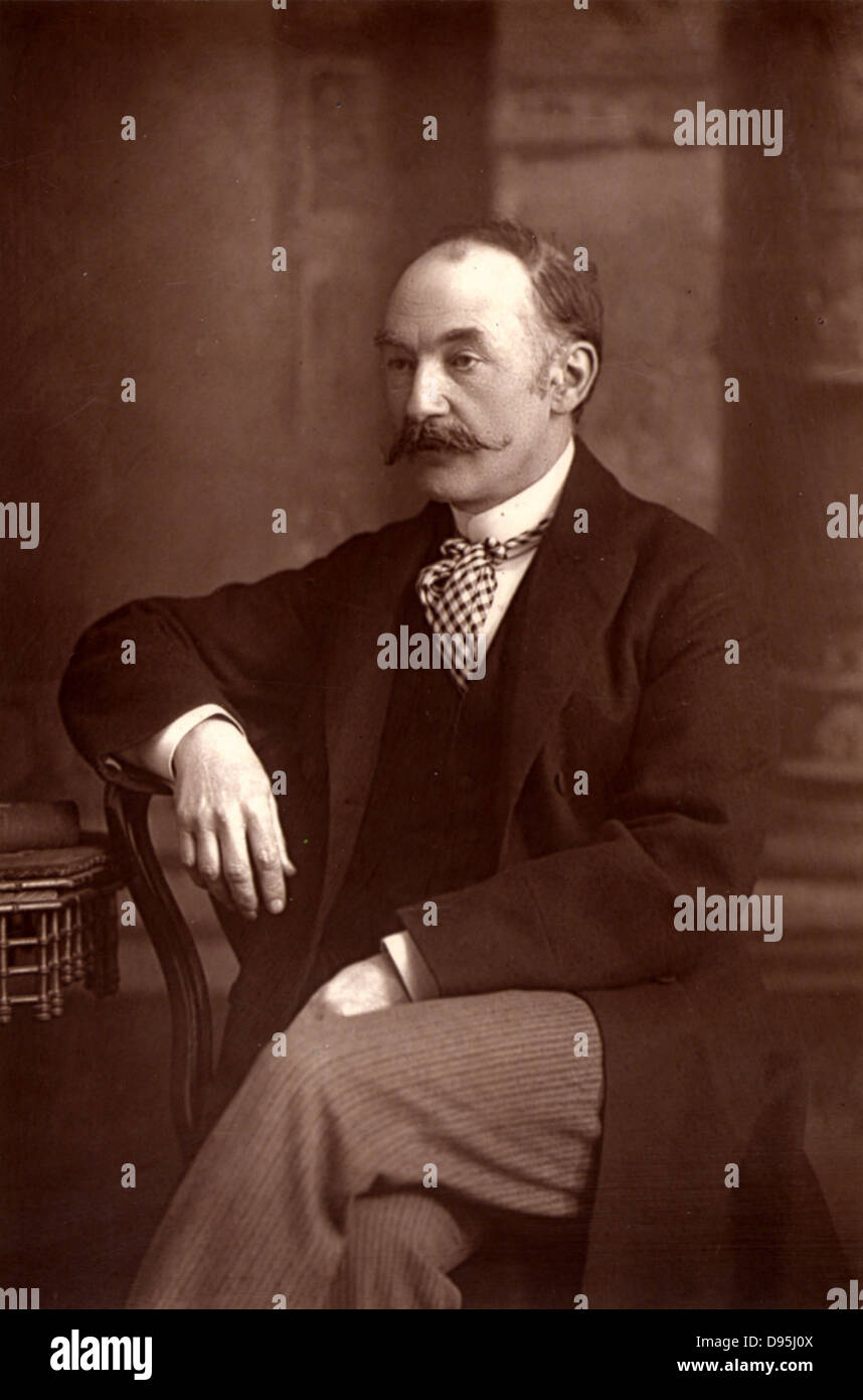 Thomas Hardy (1840-1928) English novelist and poet, who was born and lived most of his life in Dorset.  From 'The Cabinet Portrait Gallery' (London, 1890-1894).  Woodbury type after photograph by W & D Downey. Stock Photo