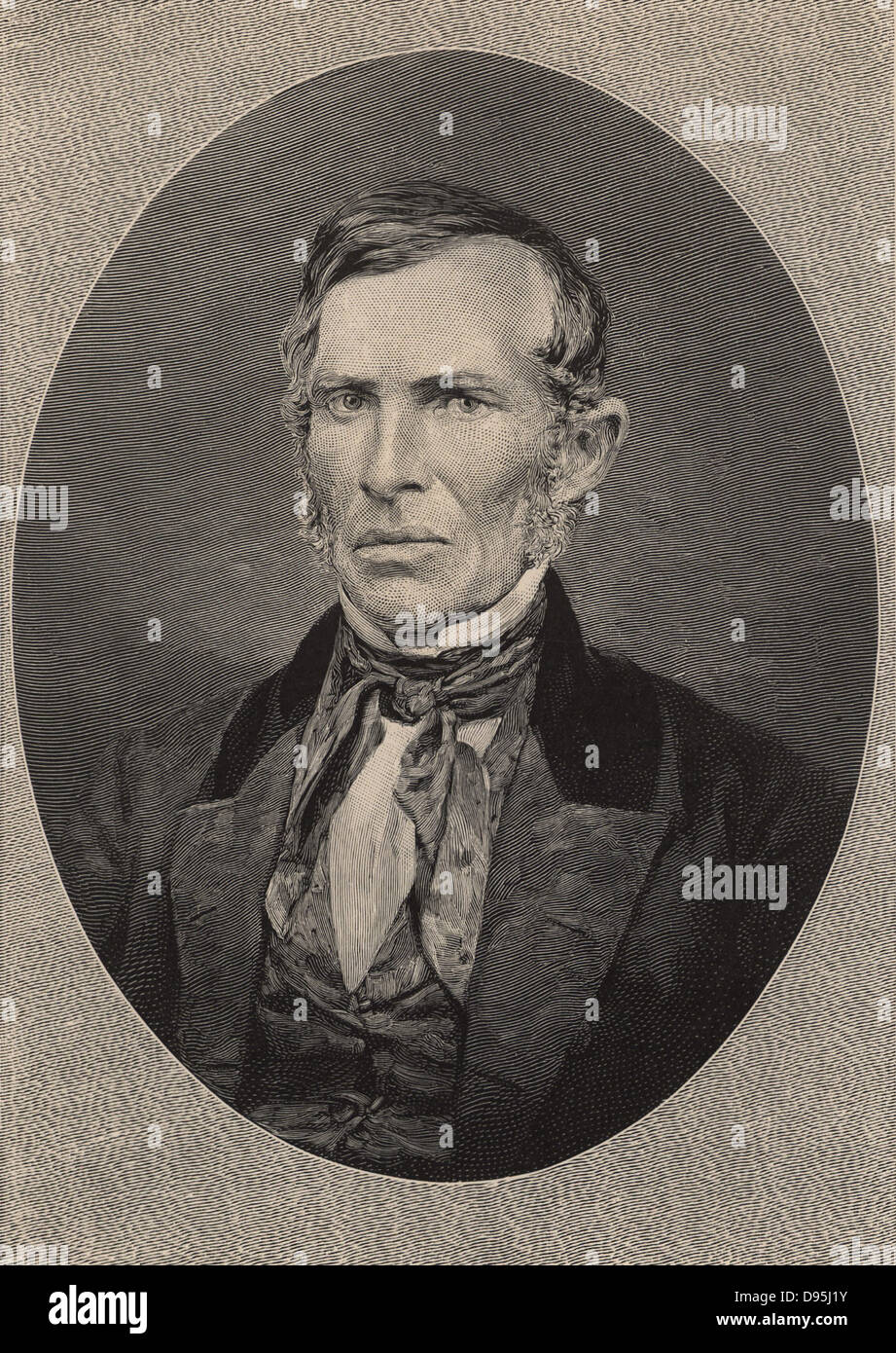 Ebenezer Evans (1799-1863), American physician, mineralogist and geologist.  Engraving, 1896. Stock Photo
